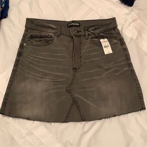 NWT express black denim mini skirt, 4